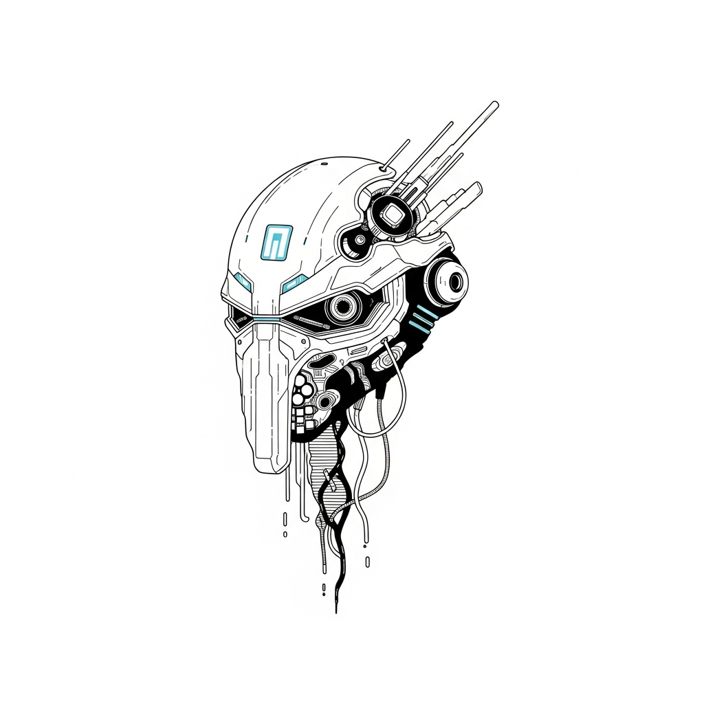 Minimalist Futuristic Cyber-Organic Art Design design 1773871313 futuristic cyber organic art