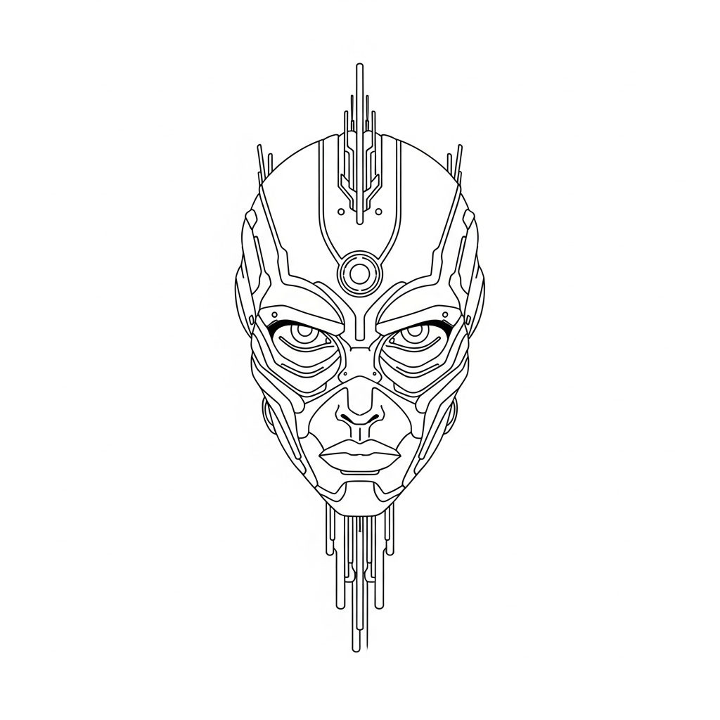 Minimalist Futuristic Cyber-Organic Art Design design 1773916257 futuristic cyber organic art