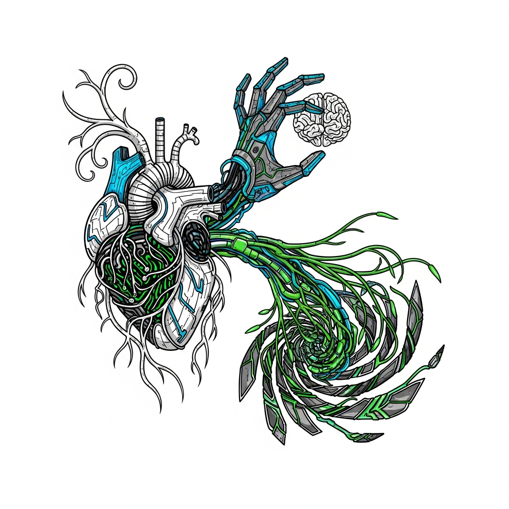 Minimalist Futuristic Cyber-Organic Art Design design 1774175454 futuristic cyber organic art